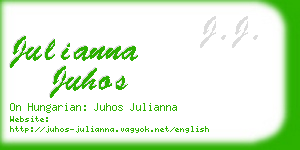 julianna juhos business card
